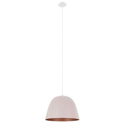 Eglo Coretto Pendant w/ Apricot Exterior Finish/Copper Interior Finish - Pastel Apricot - Pastel Apricot