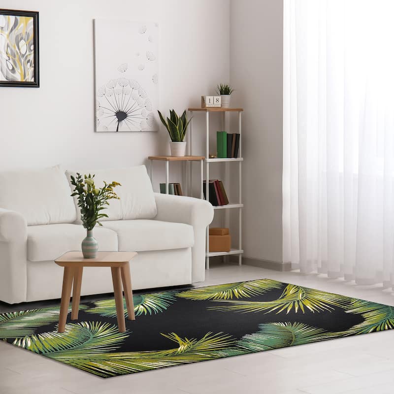 Liora Manne Marina Palm Border Indoor/Outdoor Rug