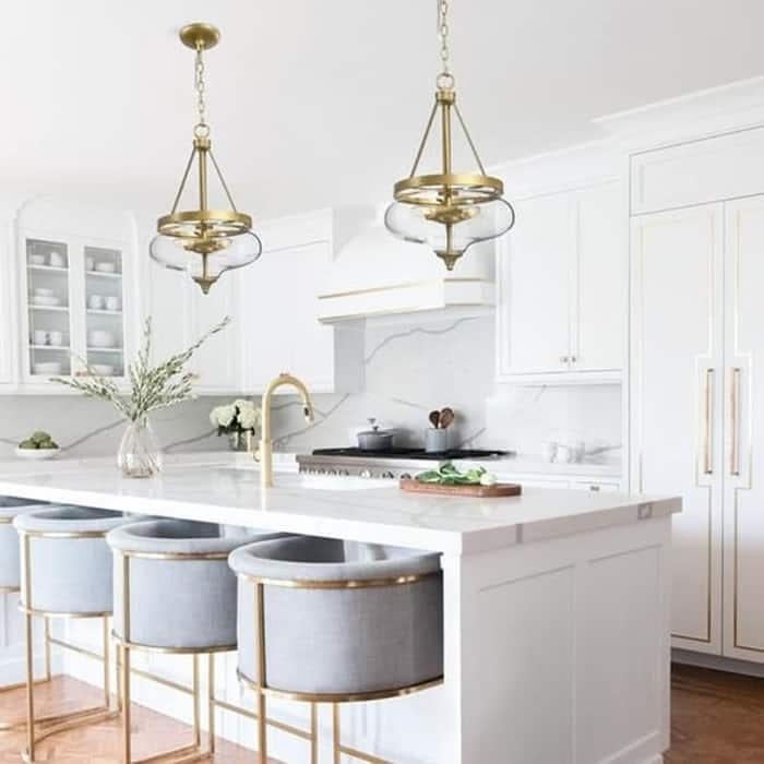 Rella Modern Farmhouse Urn 12 inch Pendant Teardrop Glass Kitchen Island Chandelier Adjustable Lights