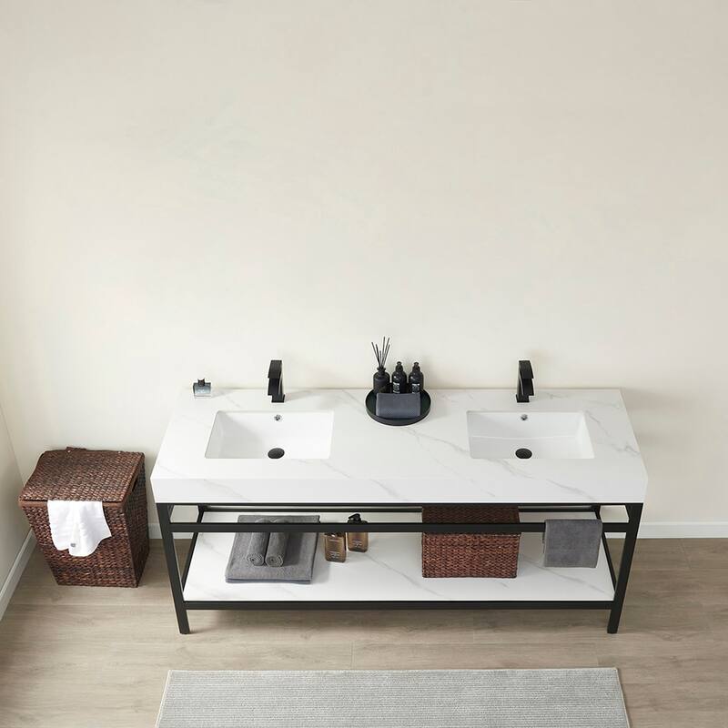 Miseno MV702572-NM Funes 72" Free Standing Double Basin Vanity Set