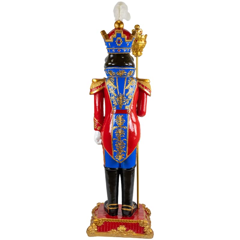 Regal Commercial Christmas Nutcracker Soldier with Scepter - 6.5' - Red and Blue