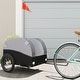 preview thumbnail 6 of 13, vidaXL Bike Trailer Kids Bicycle Cargo Wagon Buggy Carriage Cycle Trailer Iron 49.6" x 24.8" x 24.8" - Black and gray