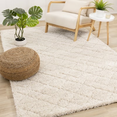 Richmond Soft Touch Textured Area Rug in Cream