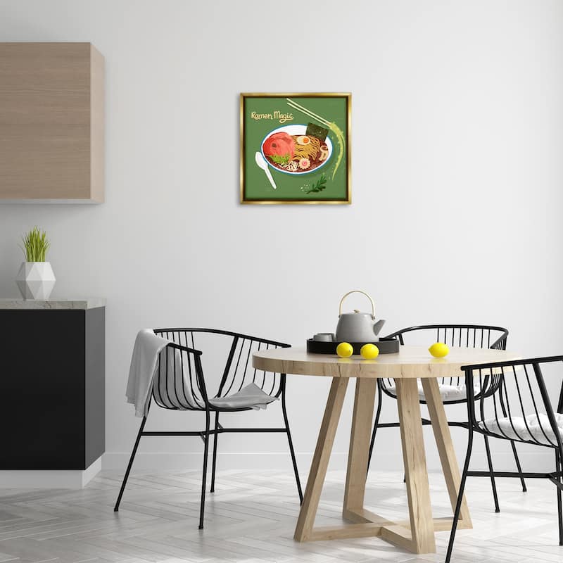 Stupell Ramen Magic International Meal Framed Floater Canvas Wall Art Design By Juliet Rose Philips