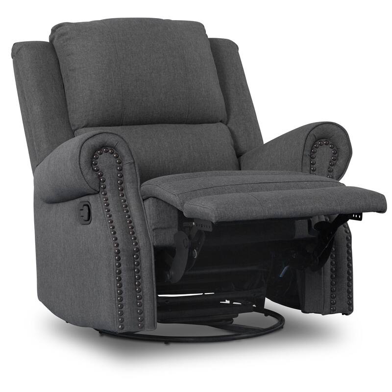 Delta Children Drake Nursery Glider Swivel Recliner - Grey