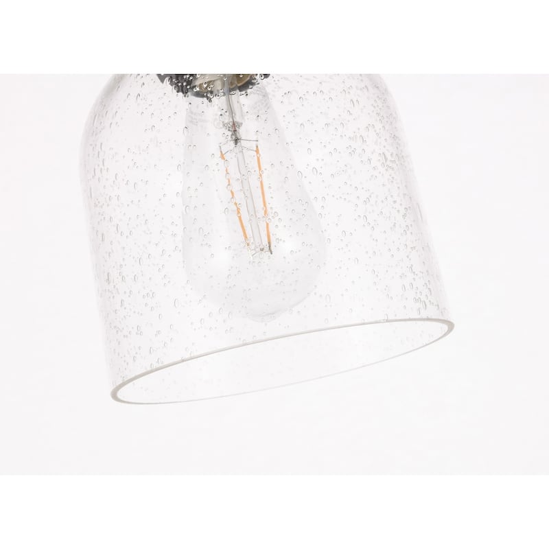 Candie 6-Inch 1-Light Clear Glass Pendant