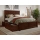 preview thumbnail 24 of 152, Nantucket Platform Bed with Footboard and Storage Drawers Walnut - Full