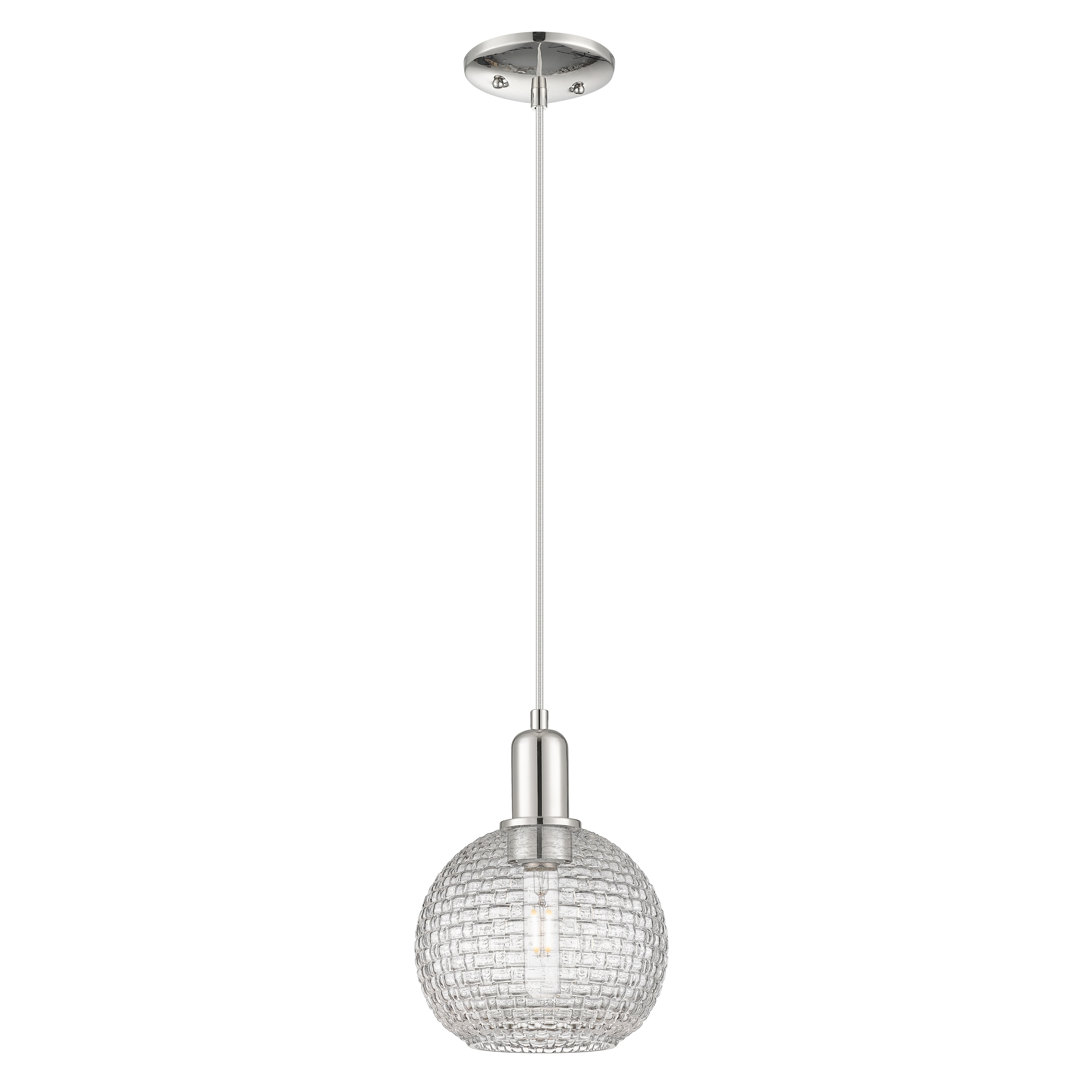 Innovations Lighting Endless Possibilities Arcadia - Athens - 1 Light 8" Basketweave Cord Hung Mini Pendant
