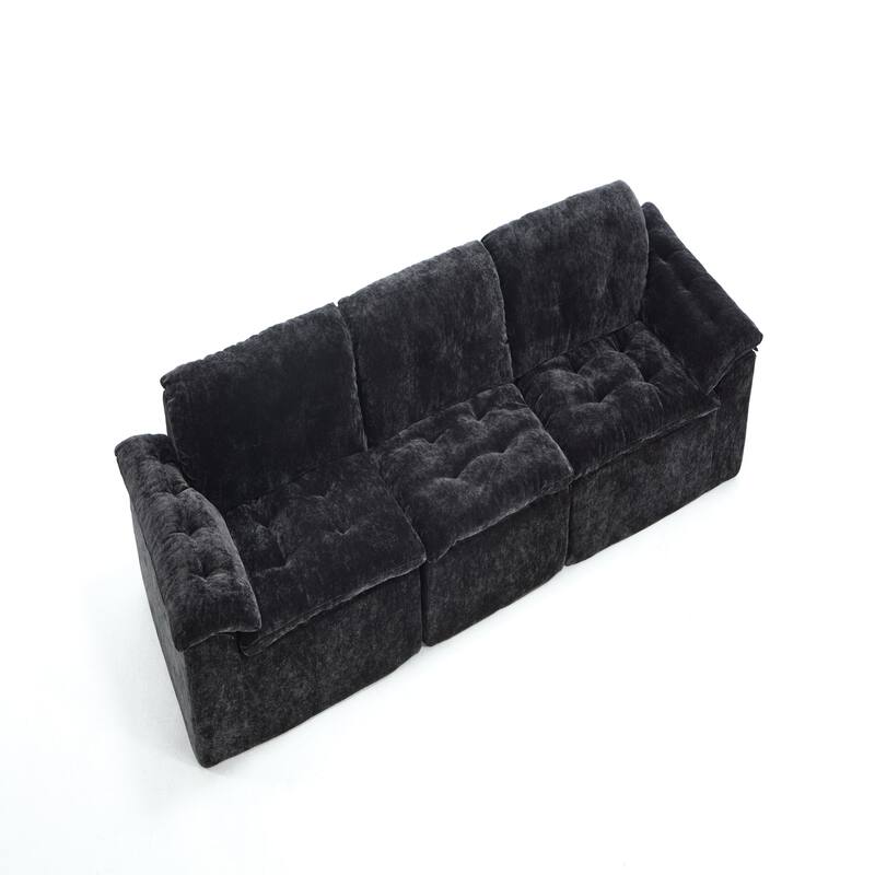 Modular Convertible Cushioned Sleeper Sofa Set