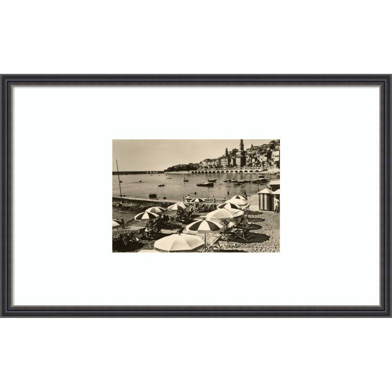 Summer in France No. 3 Wood Framed Wall Art Print - Stylish Black Narrow
