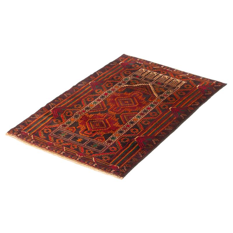 Teimani Red Rug 2'10" x 4'4" - 2'10 x 4'4