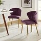 preview thumbnail 42 of 88, Barbara Contemporary Upholstered Side Chair with Small Base Set of 2 by HULALA HOME PURPLE