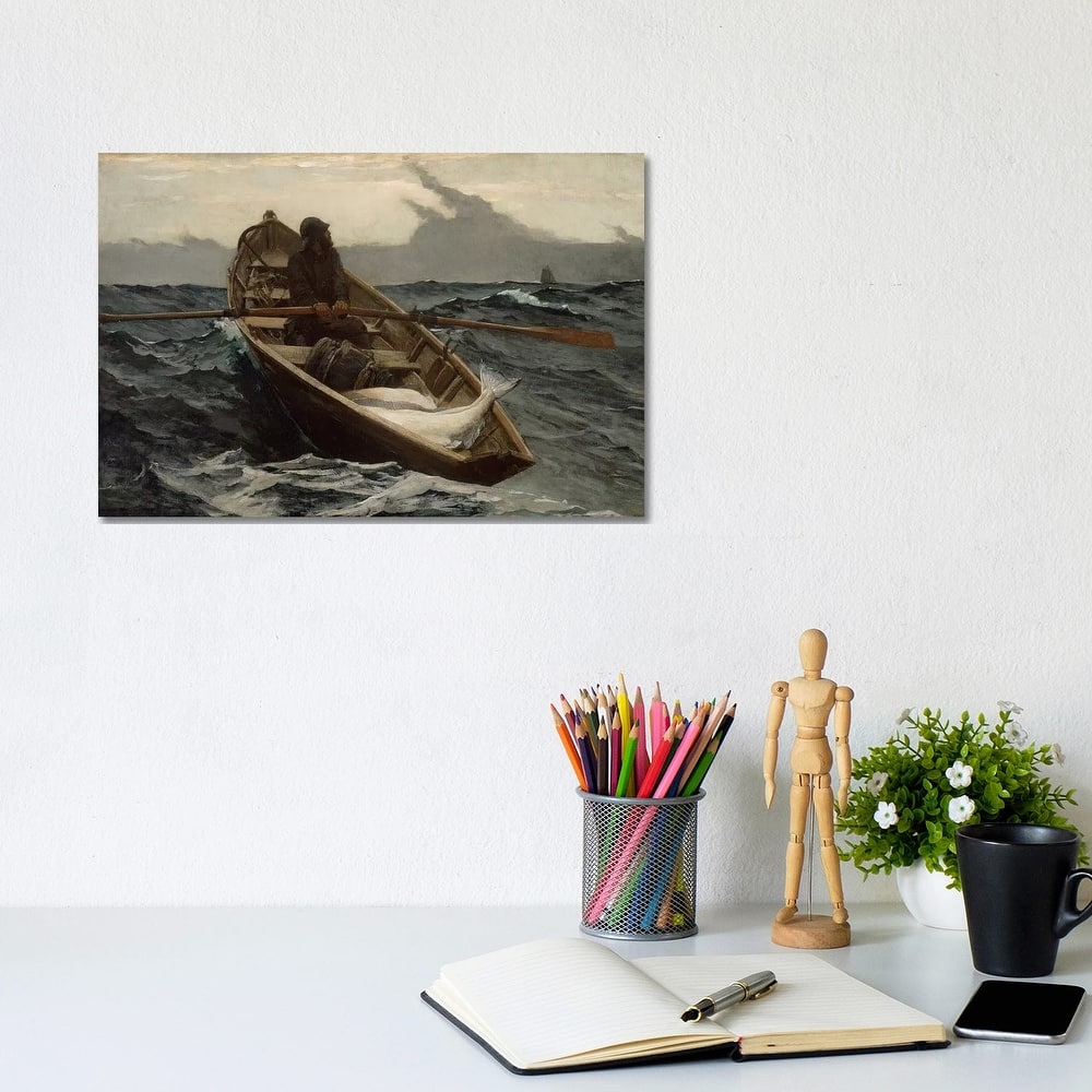 iCanvas "The Fog Warning" by Winslow Homer Canvas Print