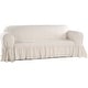preview thumbnail 3 of 2, Ruffled Cotton Sofa Slipcover