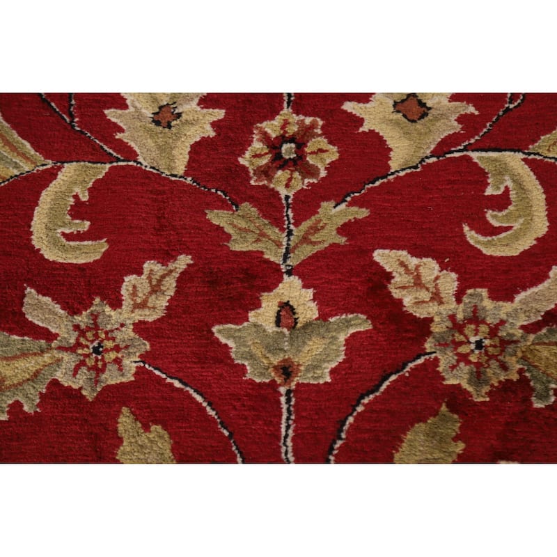 Floral Agra Oriental Area Rug Hand-Tufted Traditional Wool Carpet - 8'11" x 11'10"