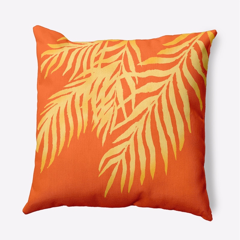 Blowing Palm Fronds Indoor/Outdoor Throw Pillow - Celosia - 18" x 18"