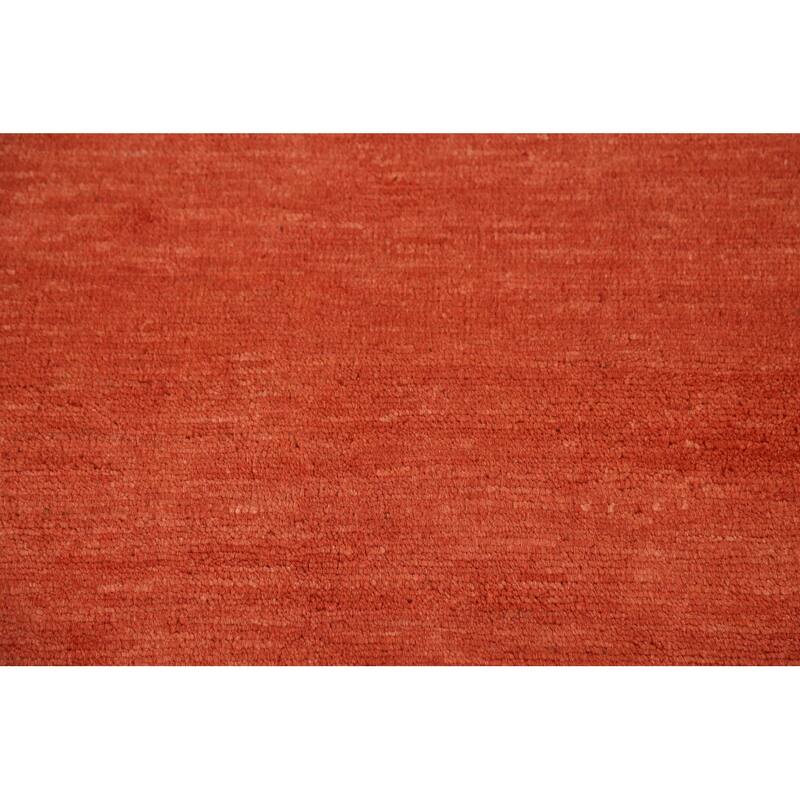 Modern Gabbeh Oriental Area Rug Hand-Knotted Contemporary Wool Carpet - 5'0" x 6'6"