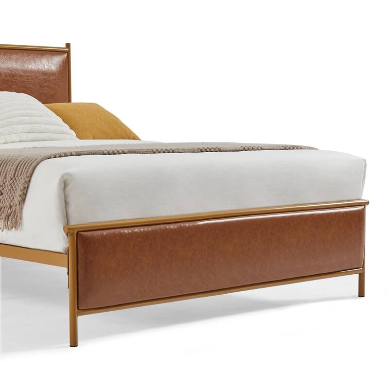 Classic Metal Platform bed with support legs