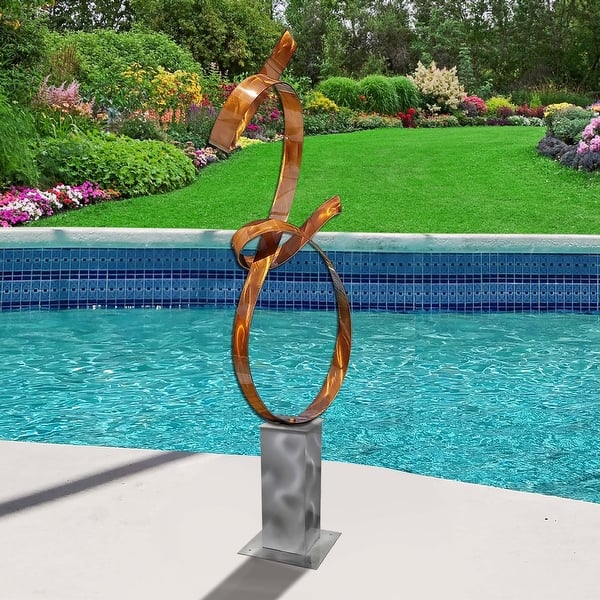 Statements2000 Metal Sculpture Copper Garden Art Outdoor Yard Decor by Jon Allen Statements2000 Metal Sculpture Copper Garden Art Outdoor Yard Decor by Jon Allen