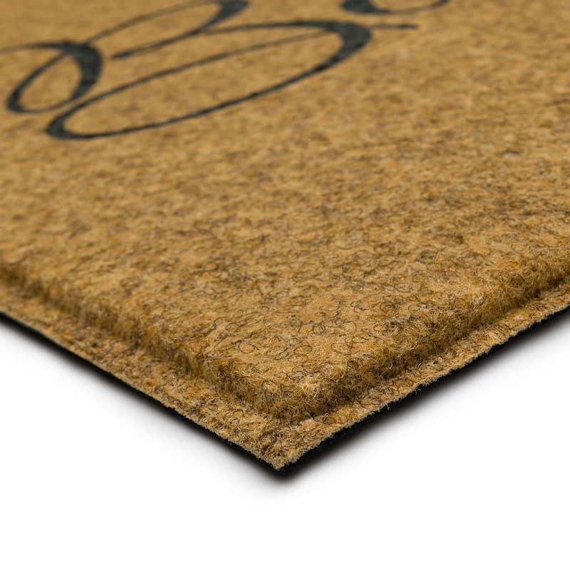Mohawk Home Bonjour Script Natural 1' 6" X 2' 6" Door Mat
