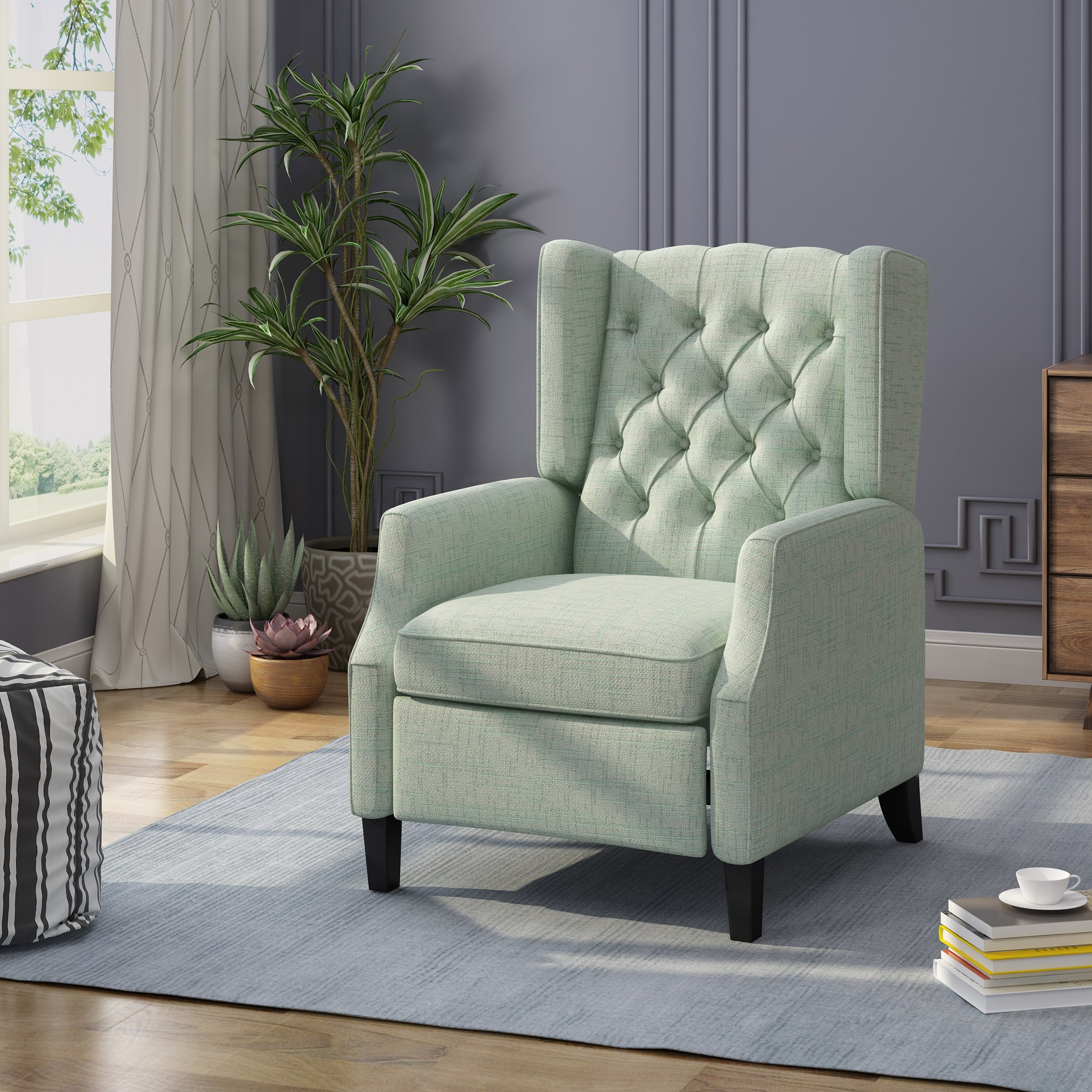 Mint best sale green recliner
