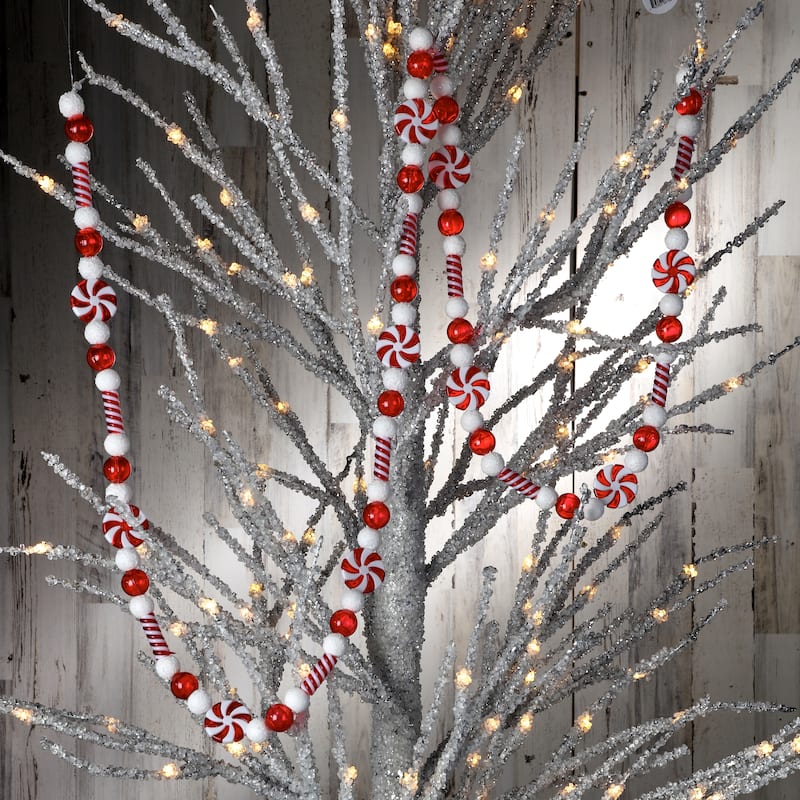 72" Acrylic Mixed Peppermint Garland