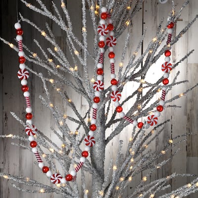 72" Acrylic Mixed Peppermint Garland