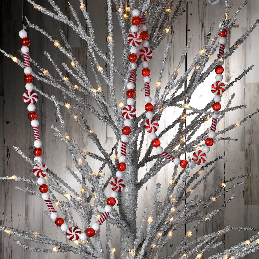 72" Acrylic Mixed Peppermint Garland