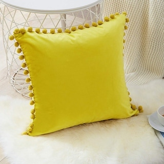 PuregrabHIGH QUALITY Pom Pom Velvet Decorative Pillow Cover | Buy High