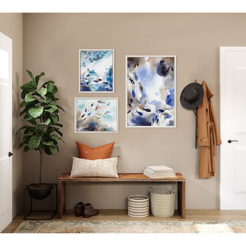 Kate and Laurel Sylvie Adventure Framed Canvas Art by Janet Meinke-Lau