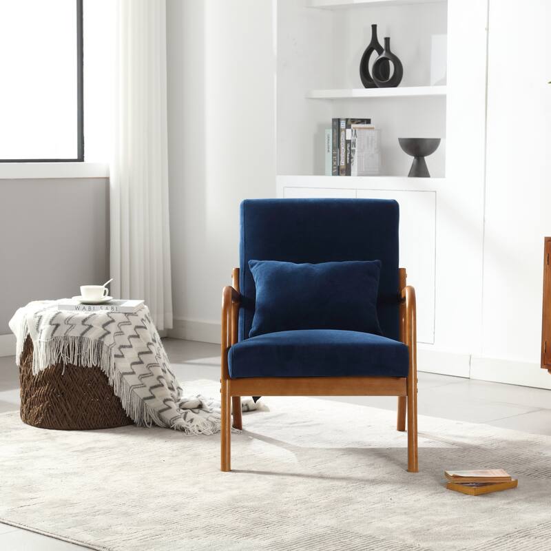 Modern Accent Chair Solid Wood Padding Lounge Armchairs - 23.23" * 29.53" * 30.71"