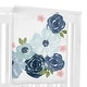 preview thumbnail 3 of 4, Watercolor Floral Collection Girl Baby Monthly Milestone Blanket - Navy Blue and Blush Pink Boho Shabby Chic Rose Flower
