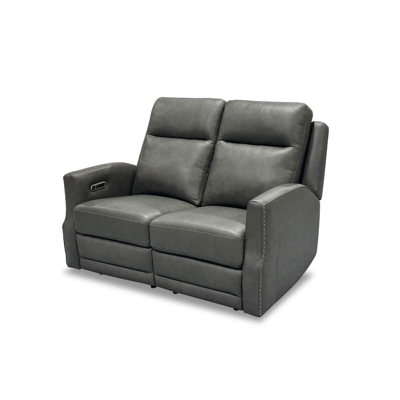 Maxwellton Cedar Power Reclining Loveseat with Power Headrests and Lumbar by Flexsteel - 56" x 42" x 39"
