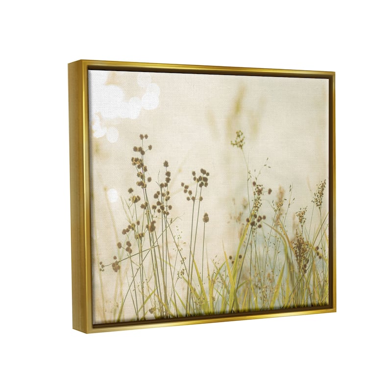 Stupell Rural Country Grasses Framed Floater Canvas Wall Art Design by Erin Marie
