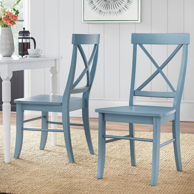 Simple Living Albury Dining Chairs (Set of 2) - Blue