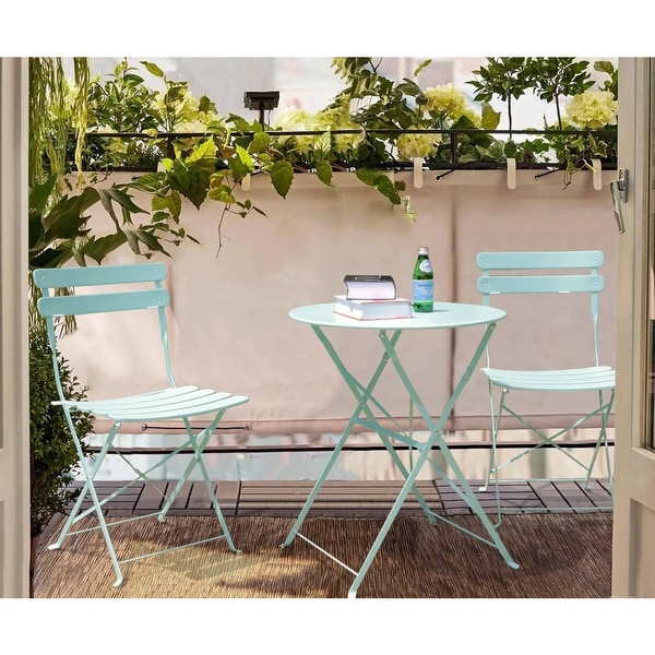 3-Piece Outdoor Bistro Set Folding Table and Chairs. Opens flyout.