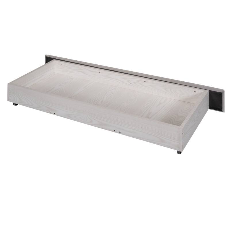 Queen Size Storage Bed Velvet Upholstered Platform Bed with a Big Drawer