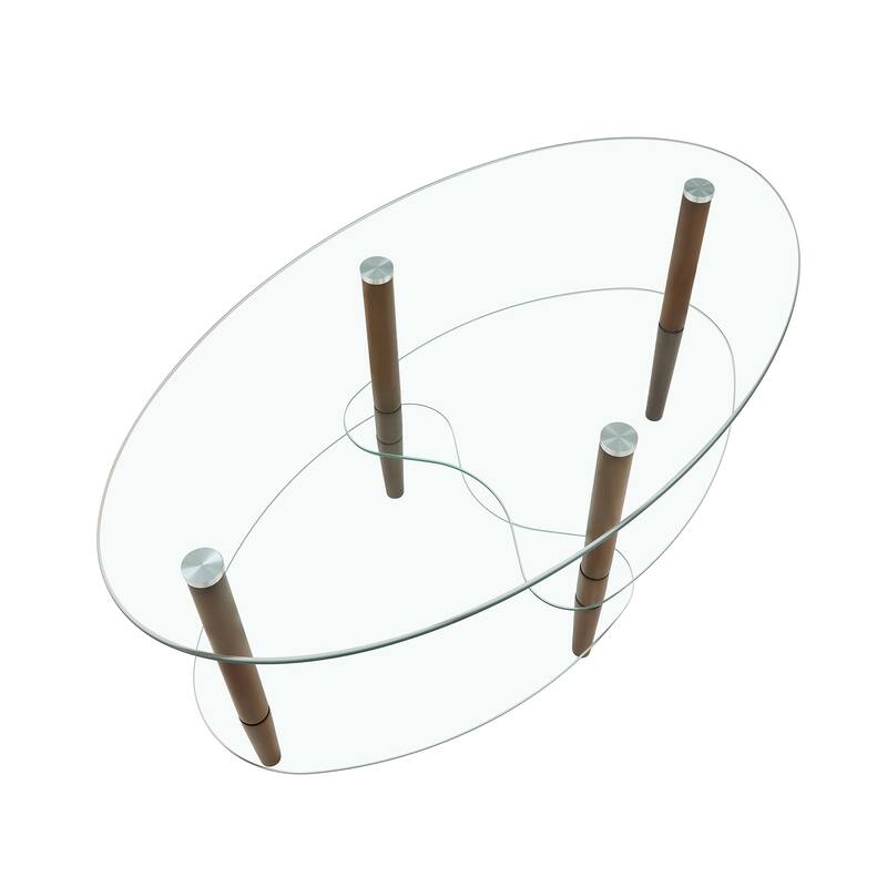 Modern table in living room Oak wood leg tea table