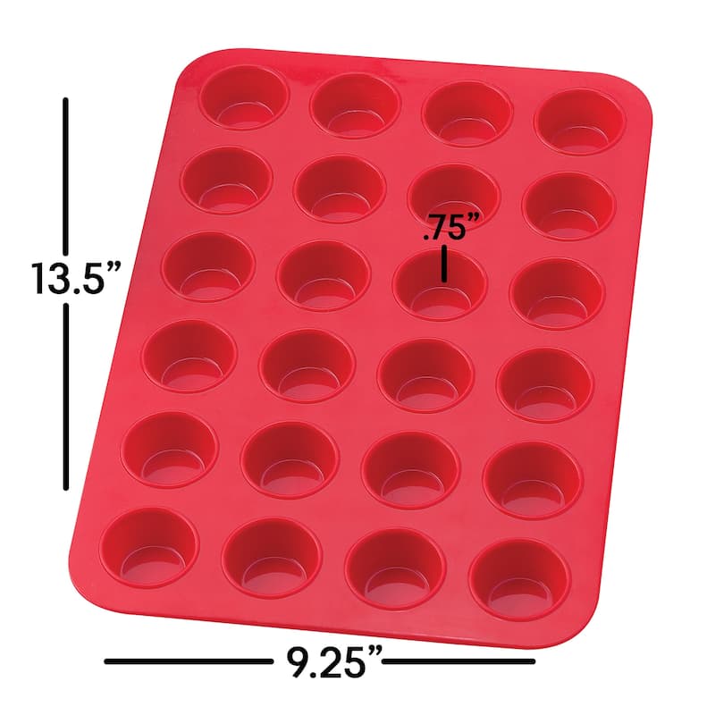 Mrs. Anderson's Baking Silicone 24-Cup Mini Muffin Pan