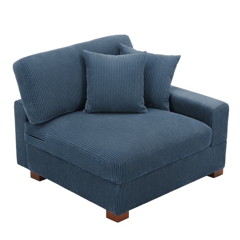 Corduroy Armchair Sofa Corner Chairs With Pillows