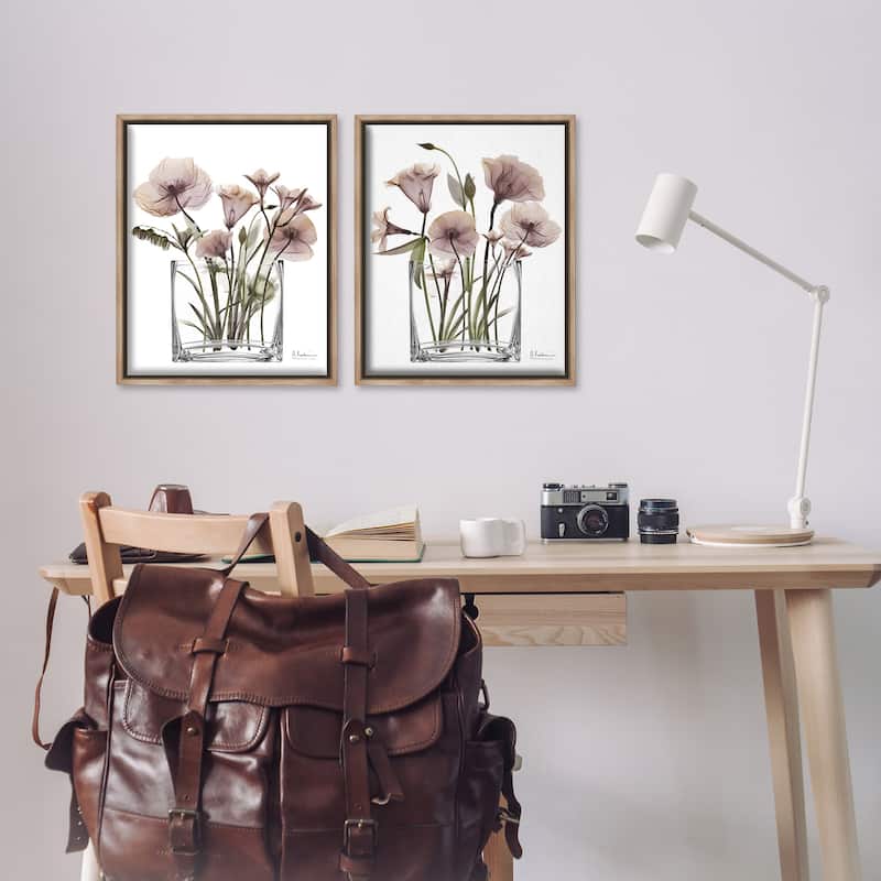 Stupell Earthy Infatuation Bouquet Framed Floater Canvas Wall Art Design By Albert Koetsier (Set of 2)