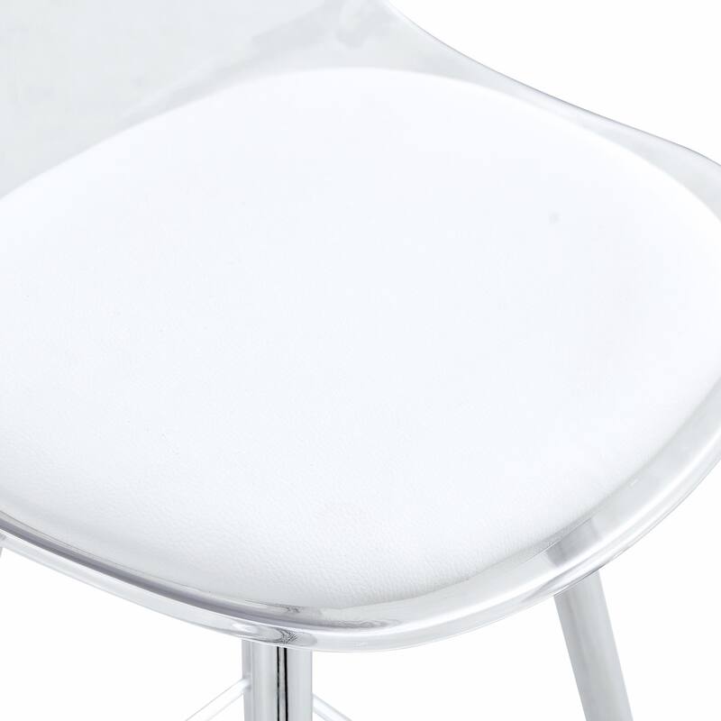 Comfortable Small-Sized Bar Chairs with Metal Legs - Modern Upholstered Style