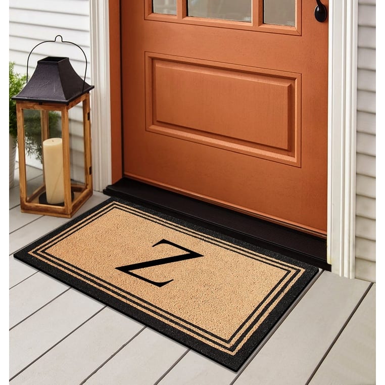A1HC Natural Coir Doormat with Heavy Duty PVC Backing,0.75 Inch Pile Height, Perfect for Outdoor Use