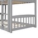 preview thumbnail 17 of 20, Twin Over Twin Bunk Bed with Slide, House Bed, Solid Wood Frame, White