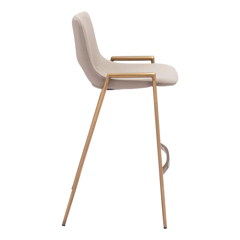 Desi Counter Stool Beige & Gold