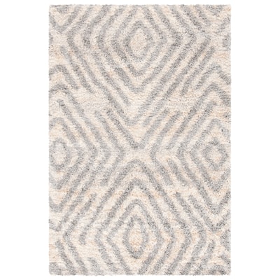 SAFAVIEH Berber Shag Nobuyo Moroccan 1.2-inch Thick Rug - 2' x 4'