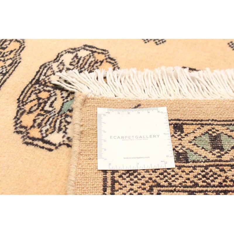 ECARPETGALLERY Hand-knotted Finest Peshawar Bokhara Beige Wool Rug - 2'7 x 10'1