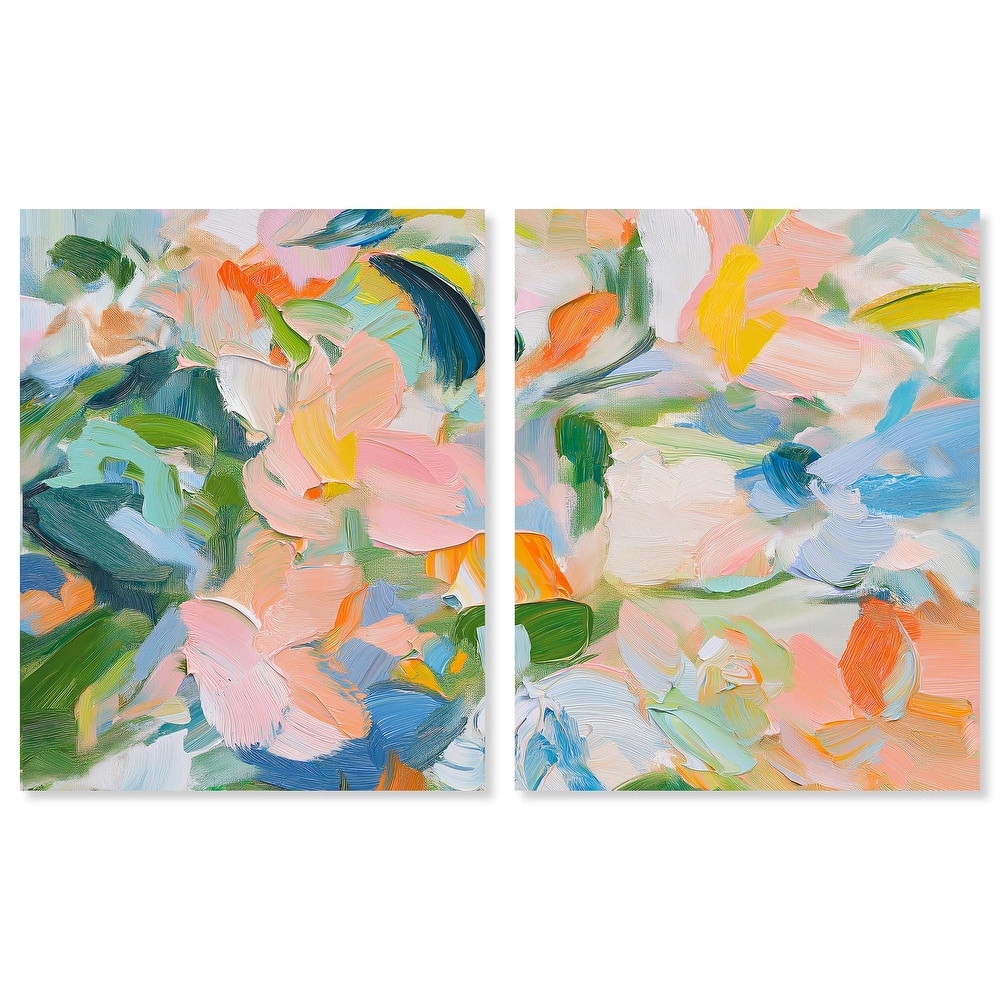 Chromatic Layers Canvas Set of 2 by Art Remedy, Gallery Wrapped