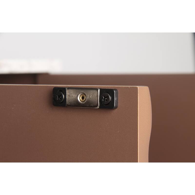 62" Luxury Buffet Cabinet with Faux Marble Top, Wave Texture Doors, Modern Kitchen Storage Credenza, Accent Sideboard with Shelf