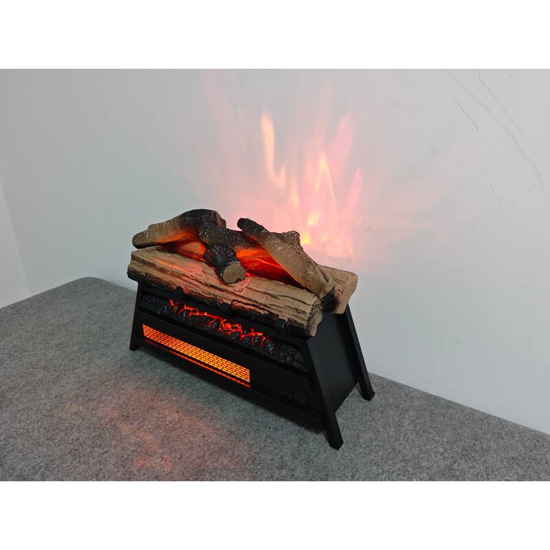 23" Infrared Electric Fireplace Log Set Insert, 1500W Heater for Indoor Use with Realistic Flame Effect and Remote Control